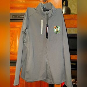 Antigua Official NBA Biston Celtic Women's Gray Jacket with Embroidered Logo